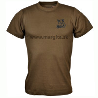 Pánske tričko MARGITA s krátkym rukávom, hnedé - diviak
